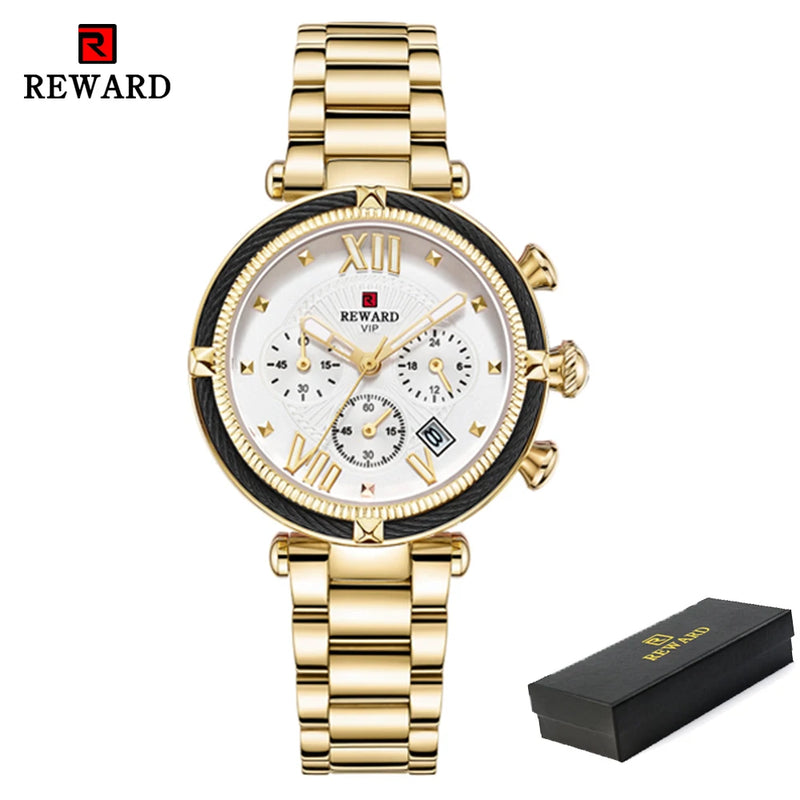 Relógio Feminino Luxury Fashion Waterproof - REWARD