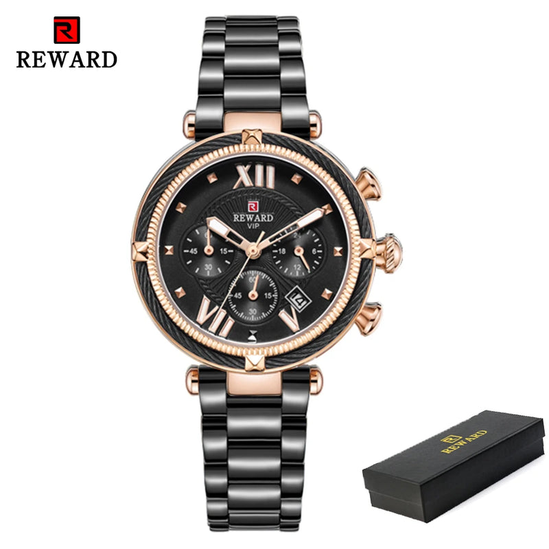 Relógio Feminino Luxury Fashion Waterproof - REWARD