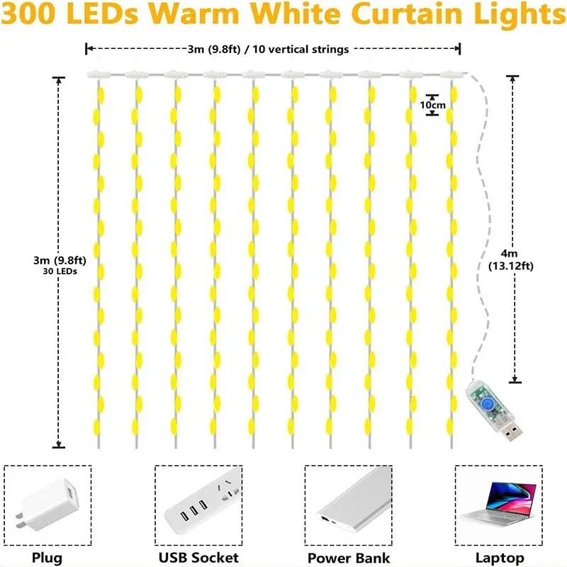 Cortina de Luzes LED